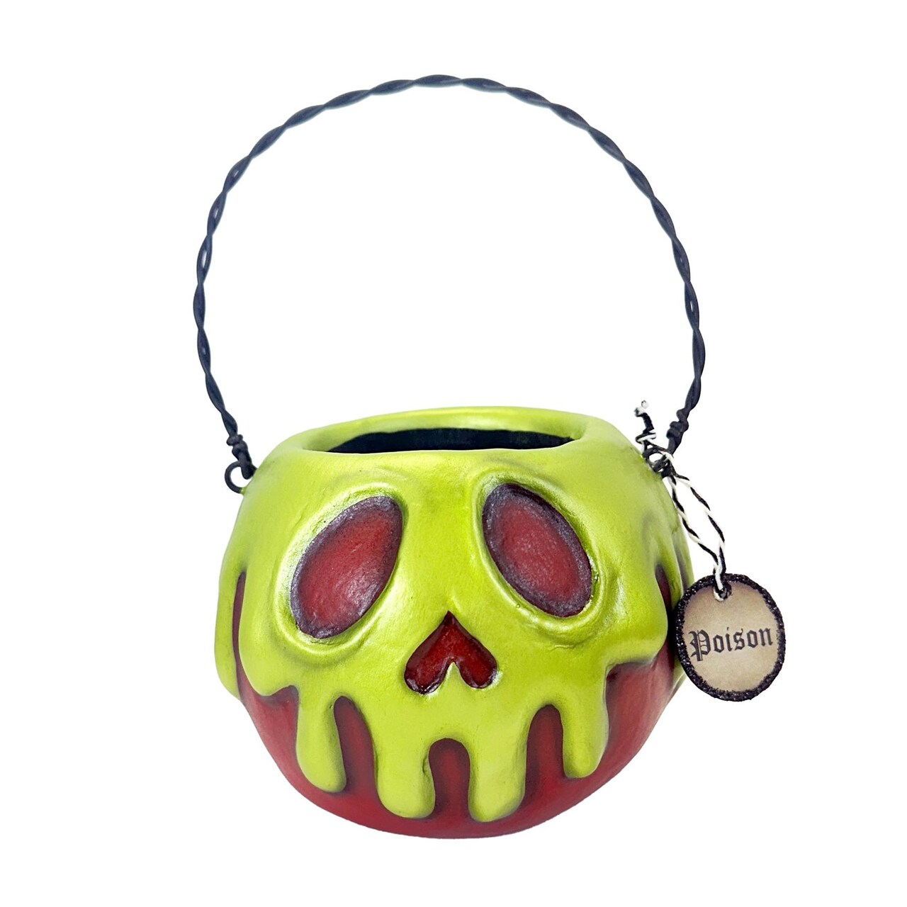 Bethany Lowe by LeeAnn Kress Small Red Apple with Green Poison Bucket Small